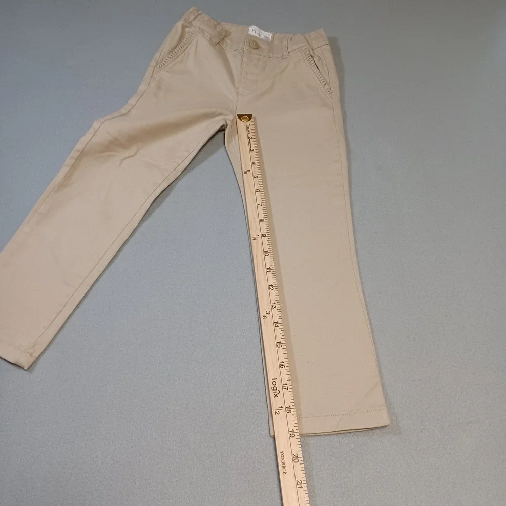The Childrens‎ Place Boys Khaki Chino Pants Tan School Uniform Size 5T Stretch